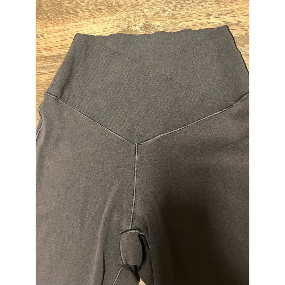 Aerie Offline Real Me Crossover Flare Leggings Black Yoga Pants S Lounge Gym - Picture 5 of 11